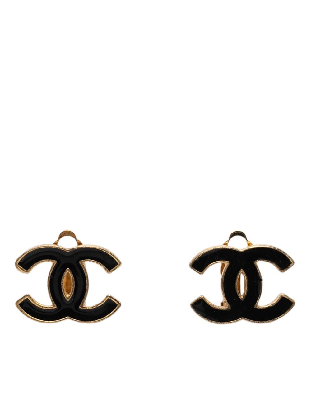 Chanel Cc Enamel And Gold Plated Clip #364102C48B